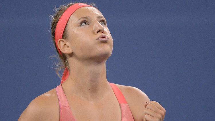 La Bélarusse Victoria Azarenka en quarts de finale de l'US Open le 4 septembre 2013 à New York [Emmanuel Dunand / AFP]