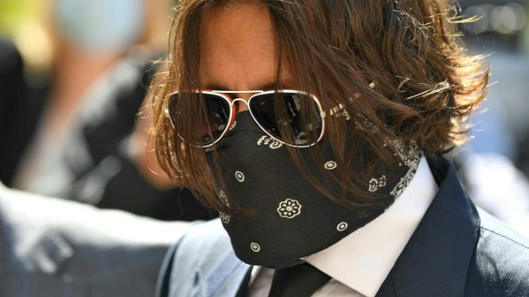 L'acteur Johnny Depp, arrive au tribunal à Londres, le 7 juillet  2020 [DANIEL LEAL-OLIVAS / AFP]