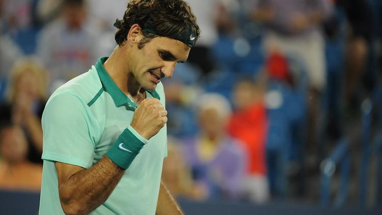 Roger Federer lors du tournoi de Cincinnati, le 16 août 2014 à Cincinnati [Jonathan Moore / Getty Images/AFP]
