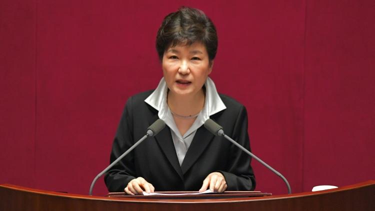 La présidente sud-coréenne Park Geun-Hye à Séoul, le 24 octobre 2016 [JUNG YEON-JE / AFP/Archives]