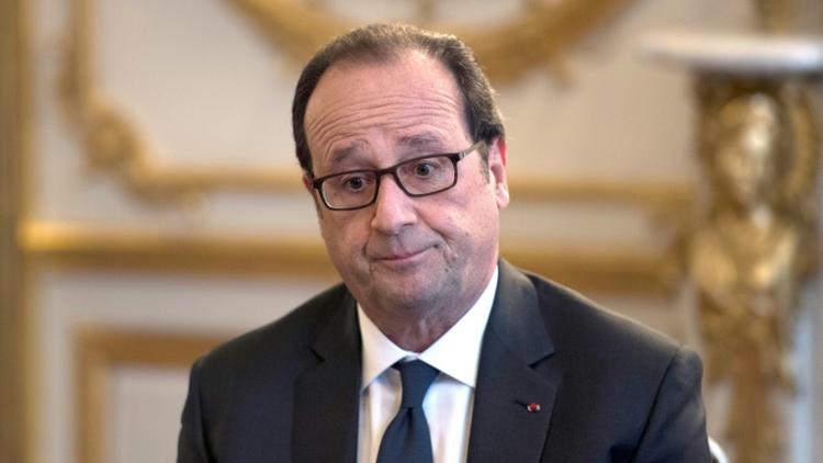 Le président de la République François Hollande au palais de l'Élysée à Paris le 14 octobre 2016. [MARTIN BUREAU / POOL/AFP]