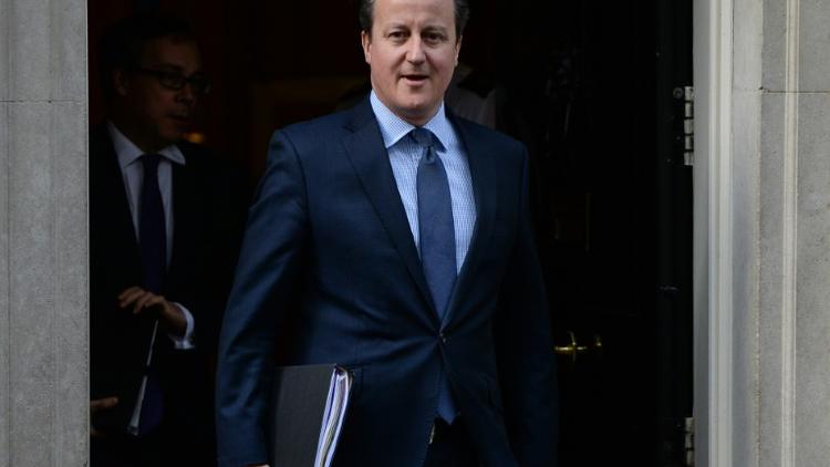 David Cameron quitte Downing Street, le 22 février 2016 [CHRIS RATCLIFFE / AFP]