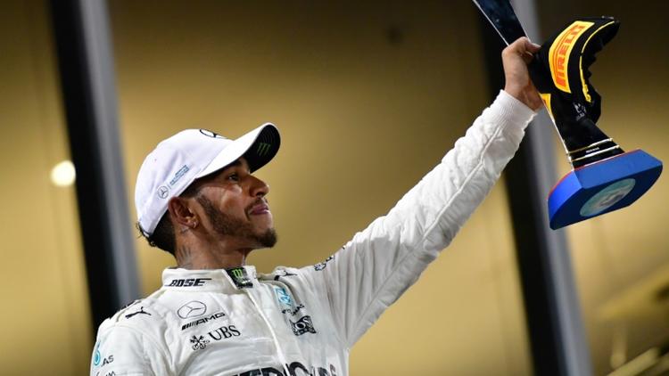 Le champion du monde de F1 Lewis Hamilton le 26 novembre 2017 à Abou Dhabi [GIUSEPPE CACACE / AFP/Archives]