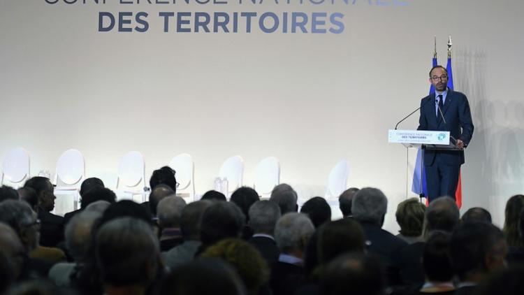 Edouard Philippe s'exprime lors de la deuxième "conférence des territoires" à Cahors, le 14 décembre 2017 [PASCAL PAVANI / AFP]