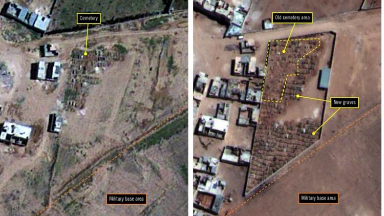 Photo satellite fournie par Amnesty International, le 7 février 2017, montre la prison de Saydnaya, à 30 km au nord de Damas, en Syrie [ / Amnesty International/AFP]