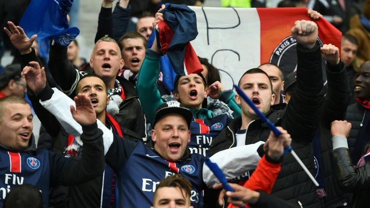 Supporteurs du PSG lors de la finale de la Coupe de la Ligue face à Lille au Stade de France, le 23 avril 2016  [FRANCK FIFE / AFP/Archives]