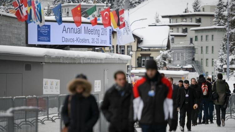 Le Centre de conférences où se tiennent les travaux du forum, le 19 janvier 2016 à Davos [FABRICE COFFRINI / AFP]