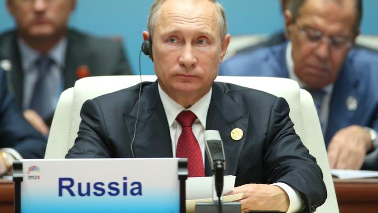 Le président russe Vladimir Poutine le 5 septembre 2017 lors du sommet des puissances émergentes des Brics (Brésil, Russe, Inde, Chine, Afrique du Sud) à Xiamen, dans le sud-est de la Chine. [WU HONG / POOL/AFP]