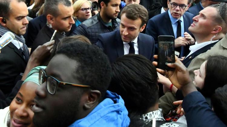 Emmanuel Macron à Rodez, le 5 mai 2017 [José A. Torres / AFP]