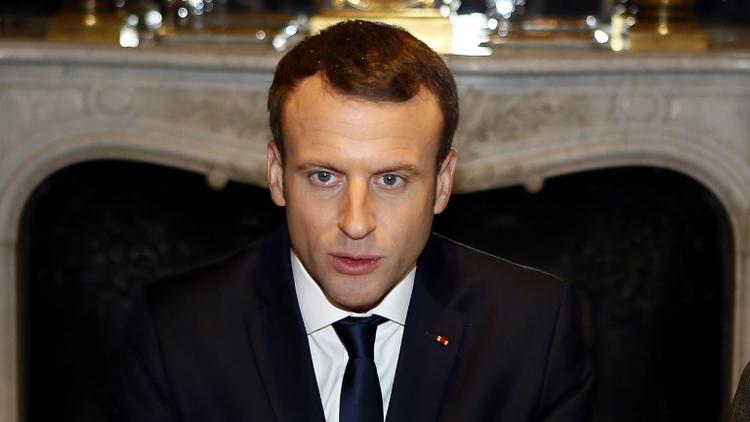 Le président français Emmanuel Macron, le 22 décembre 2017 à l'Elysée à Paris. [Francois Mori / POOL/AFP/Archives]