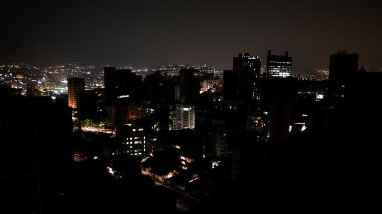 Vue générale d'un quartier de Caracas lors d'une panne d'électricité, le 26 mars 2019 [FEDERICO PARRA / AFP/Archives]