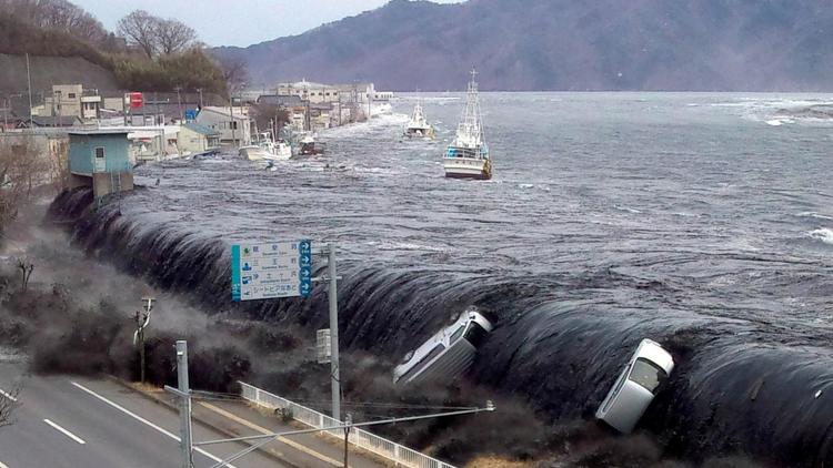 Le tsunami du 11 mars 2011 à Miyako, au Japon [ / Jiji Press/AFP/Archives]