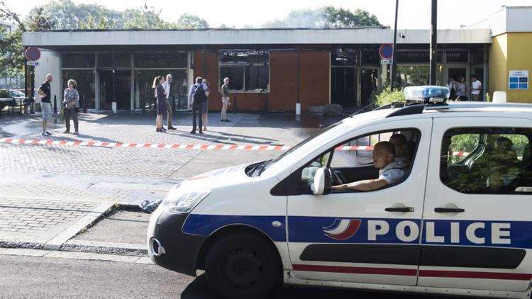 Un centre médical incencié au Breil, à Nantes, photographié le 4 juillet 2018 [SEBASTIEN SALOM GOMIS / AFP]