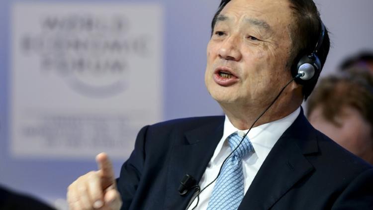 Le fondateur de Huawei Ren Zhengfei au Forum économique mondial de Davos (Suisse) le 22 janvier 2015  [FABRICE COFFRINI / AFP/Archives]
