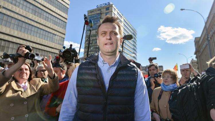 L'opposant russe Alexei Navalny le 14 mai 2017 à Moscou [Ivan VODOPYANOV / AFP/Archives]