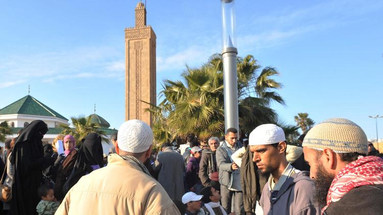 Des islamistes réclament la libération de certains des leurs emprisonnés dans des prisons marocaines, le 22 février 2012 à Rabat [Abdelhak Senna / AFP/Archives]
