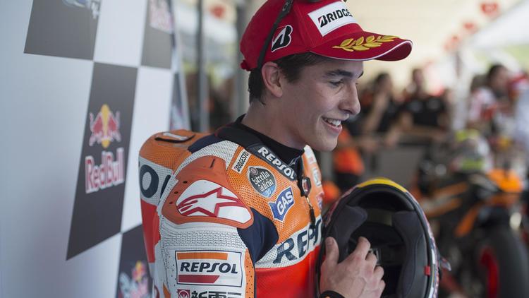 Le pilote espagnol Marc Marquez après avoir signé la pole position du GP des Amériques Moto GP le 12 avril 2014 à Austin, Texas [Getty Images / AFP]
