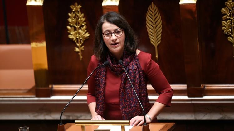 Cécile Duflot, co-présidente du groupe écologiste à l'Assemblée, lors du débat sur la révision constitutionnelle, le 5 février 2016 à Paris [LIONEL BONAVENTURE / AFP]