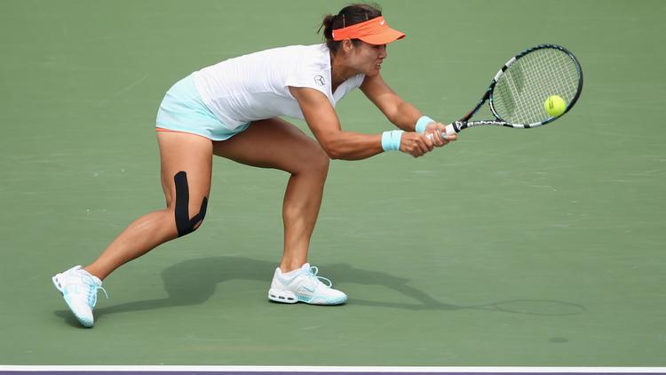 La Chinoise Li Na contre Serena Williams en finale du tournoi de Key Biscayne le 29 mars 2014 à Key Biscayne  [Clive Brunskill / AFP]