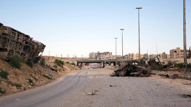 Castello Road, principale voie d'accès pour l'aide humanitaire en direction de la ville syrienne d'Alep, le 16 septembre 2016 [KARAM AL-MASRI / AFP/Archives]