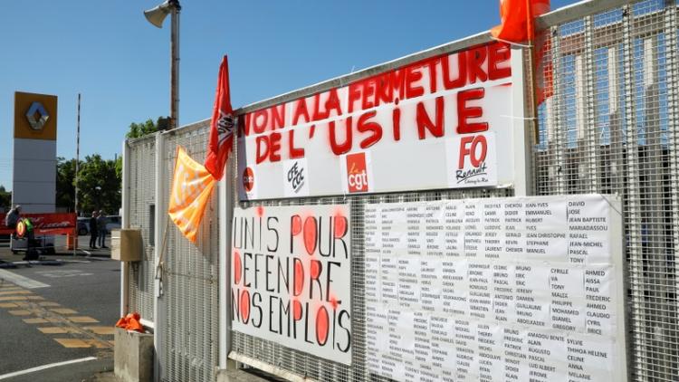 L'entrée de l'usine Renault à Choisy-le-Roi (Val-de-Marne), le 29 mai 2020 [GEOFFROY VAN DER HASSELT / AFP]