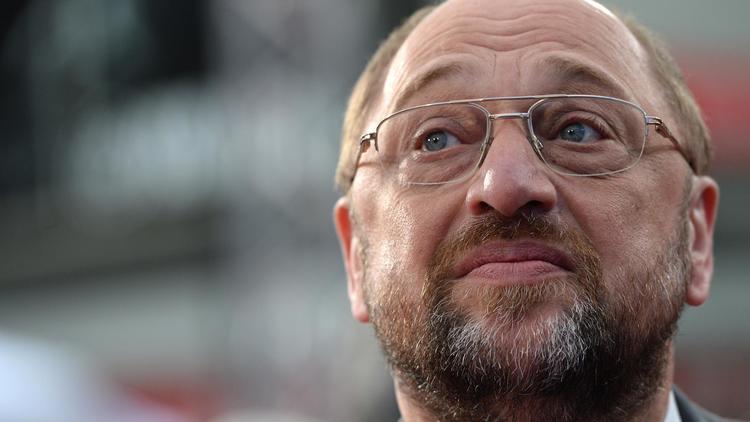 Le social-démocrate allemand Martin Schulz, le 2 mai 2014 à Dortmund en Allemagne. Il a été réélu président du Parlement européen le 1er juillet 2014 [Patrik Stollarz / AFP/Archives]