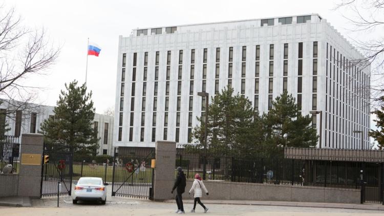 L'ambassade de Russie à Washington, le 31 décembre 2016  [CHRIS KLEPONIS / AFP]