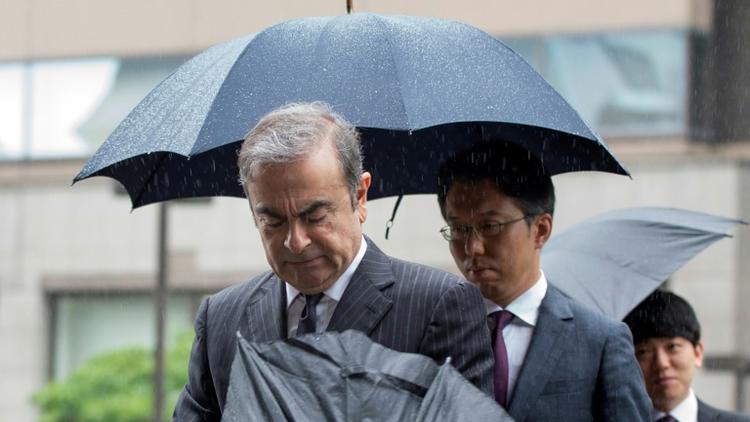 L'ex-PDG de Renault-Nissan Carlos Ghosn, à son arrivée au tribunal de Tokyo, le 24 juin 2019 [Kazuhiro NOGI / AFP/Archives]