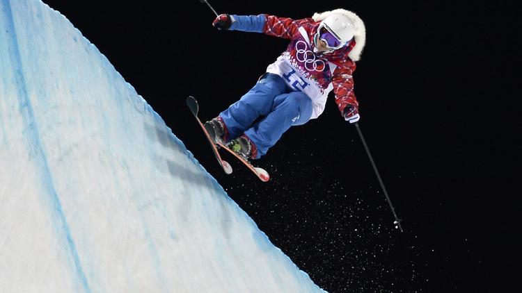 La Française Marie Martinod lors de la finale du ski half-pipe des JO de Sotchi à Rosa Khoutor le 20 février 2014 [Franck Fife / AFP]