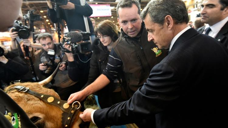 Nicolas Sarkozy au Salon de l'Agriculture le 2 mars 2016 à Paris [DOMINIQUE FAGET / AFP]