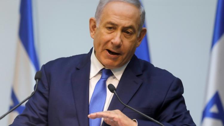 Le Premier ministre israélien Benjamin Netanyahu s'exprime devant le Parlement à Jérusalem, le 19 décembre 2018 [Menahem KAHANA / AFP]