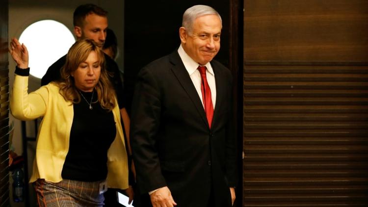 Le Premier ministre israélien Benjamin Netanyahu arrive à un rassemblement de son parti, le Likoud, à Jérusalme, le 18 septembre 2019 [MENAHEM KAHANA / AFP]