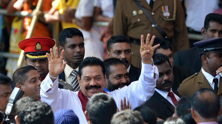 Le président sri-lankais, Mahinda Rajapakse, à Kegalle, près de Colombo le 4 février 2014 [Ishara S.Kodikara / AFP/Archives]