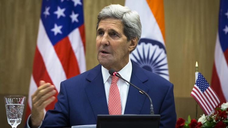 Le secrétaire d'Etat américain John Kerry en déplacement à New Delhi le 31 juillet 2014 [Lucas Jackson / Pool/AFP]