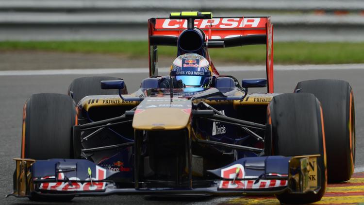 L'Australien Daniel Ricciardo lors de la troisième séance d'essai du GP de Belgique le 24 août 2013 à Spa-Francorchamps [John Thys / AFP/Archives]