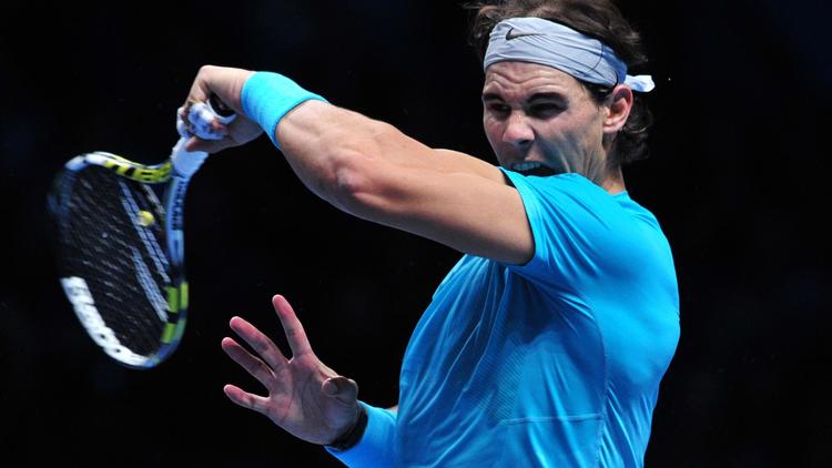 Rafael Nadal en demi-finale du Masters le 10 novembre 2013 à Londres [ / AFP]