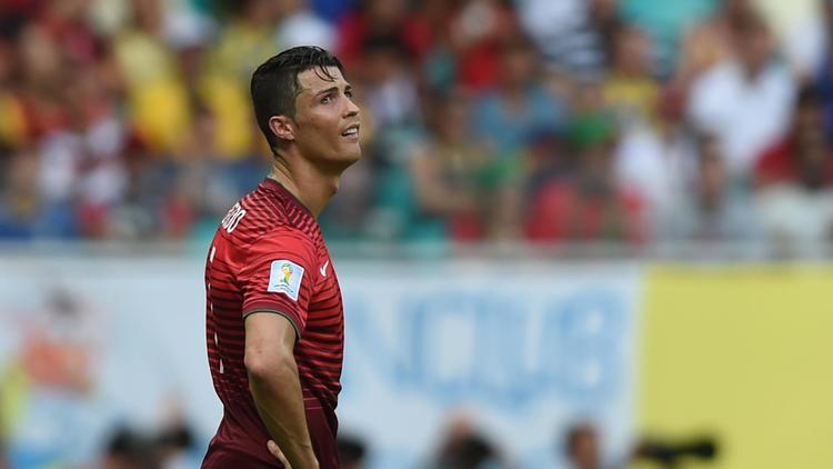 L'attaquant portugais Cristiano Ronaldo lors du match perdu contre l'Allemagne, le 16 juin 2014 à Salvador [Francisco Leong / AFP]