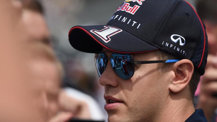 Le pilote allemand de l'écurie Red Bull Sebastian Vettel avant le départ du GP d'Allemagne, le 20 juillet 2014 à Hockenheim. [Patrik Stollarz / AFP]