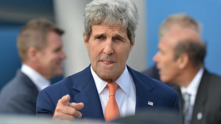 Le secrétaire d'Etat américain John Kerry arrive à Sydney, en Australie, le 11 août 2014 [Peter Parks / Pool/AFP]