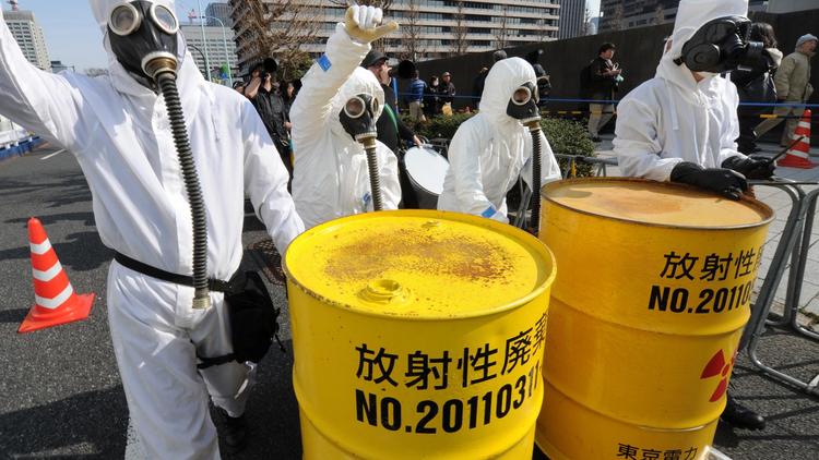 Marche des opposants au nucléaire à Tokyo, le 9 mars 2014, à l'approche du 3e anniversaire de la catastrophe de Fukushima [Toru Yamanaka / AFP]