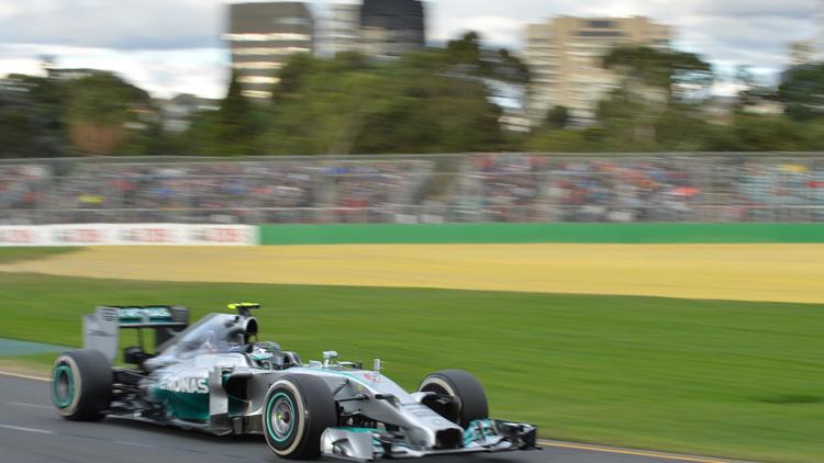 L'Allemand Nico Rosberg en piste le 16 mars 2014 lors du Grand Prix de Formule 1 d'Australie à Melbourne [Paul Crock / AFP/Archives]