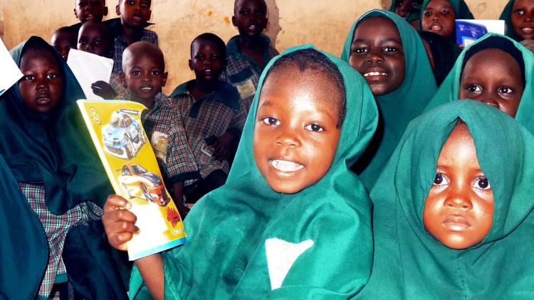Des élèves de "l'école des prouesses du futur" de la fondation islamique, à Maiduguri, dans le nord-est du Nigeria, le 23 mai 2014 [Aminu Abubakar / AFP/Archives]
