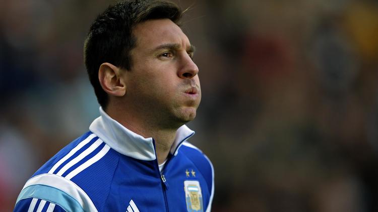 L'attaquant argentin Lionel Messi avant le match amical contre la Slovénie à Buenos Aires, le 7 juin 2014 [ / AFP/Archives]