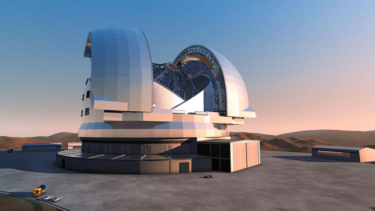 Image obtenue auprès de l'Observatoire austral européen  de son European Extremely Large Telescope (E-ELT) dont le chantier a démarré au Chili et qui est amené à devenir le plus grand télescope optique au monde [ho / European Southern Observatory/AFP]