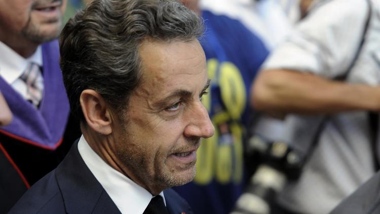 Nicolas Sarkozy le 22 mai 2013 à Netanya en Israël [David Buimovitch  / AFP/Archives]