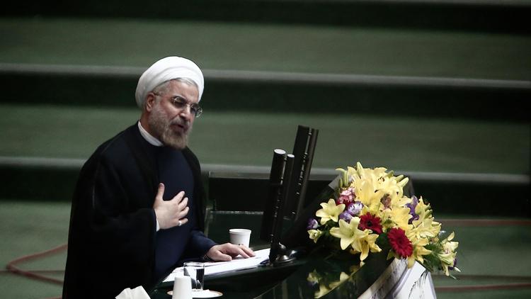 Le président iranien Hassan Rohani le 15 août 2013 à Téhéran [Behrouz Mehri / AFP/Archives]