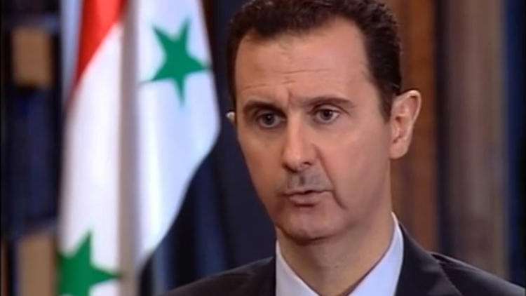 Capture d'image d'une vidéo diffusée le 4 octobre 2013 sur YouTube par la présidence syrienne d'une interview du président Bachar al-Assad à un média turc à Damas [- / Présidence syrienne/AFP]