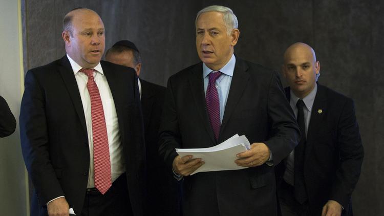 Le Premier ministre israélien Benjamin Netanyahu le 23 février 2014 à Jérusalem [Ronen Zvulun / Pool/AFP]