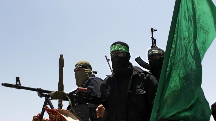 Des soldats de la branche armée du Hamas, les Brigades Ezzedine al-Qassam, à Deir el-Balah dans la bande de Gaza, le 30 juin 2014 [Said Khatib / AFP]