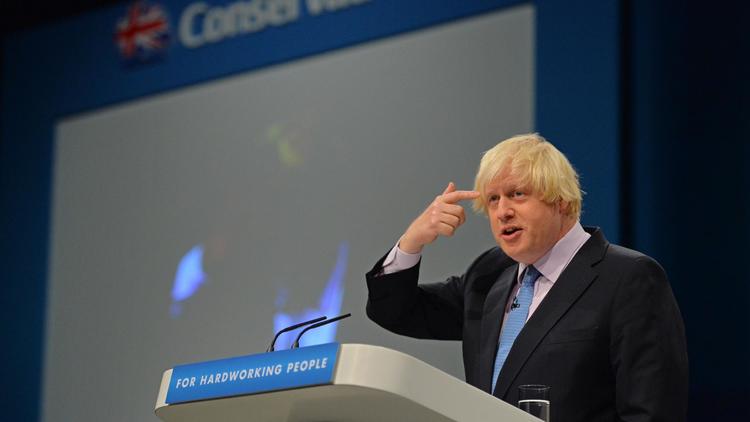 Le maire de Londres, Boris Johnson, lors de la conférence annuelle à Manchester du Parti conservateur, le 1er octobre 2013 [ / AFP]